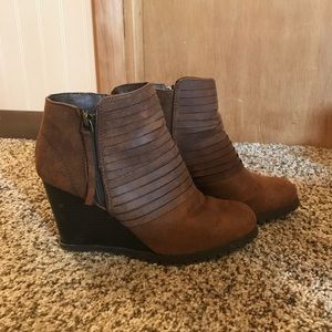 JustFab Wedge Booties